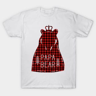Papa Bear Buffalo Plaid T-Shirt